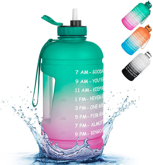 1 Gallon Motivational Water Bottle with Straw