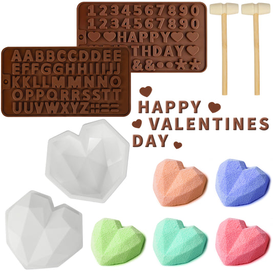 Hanmir Silicone Chocolate Diamond Heart Mold