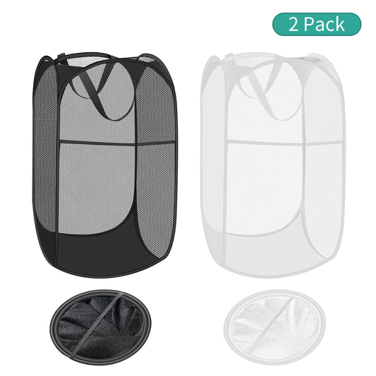 Hanmir 2 Pack Mesh Popup Laundry Hamper